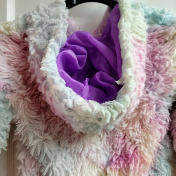 Deux Par Deux, Kid's Size 7, Rainbow print hoodie - Picture 2 of 9